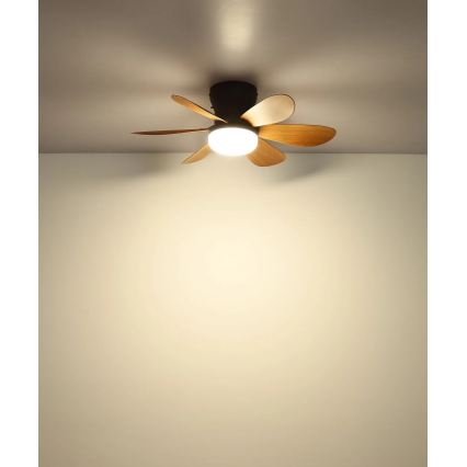 Globo - LED regulējams griestu ventilators LED/5W/230V 2700-6500K brūns + tālvadības pults