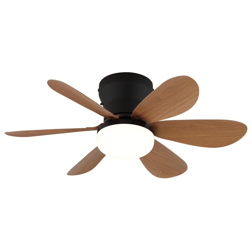 Globo - LED regulējams griestu ventilators LED/5W/230V 2700-6500K brūns + tālvadības pults