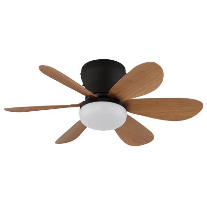 Globo - LED regulējams griestu ventilators LED/5W/230V 2700-6500K brūns + tālvadības pults