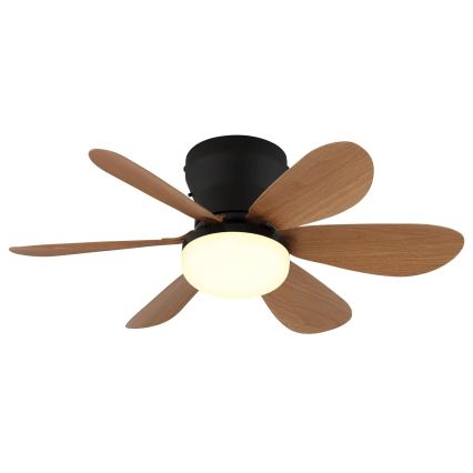 Globo - LED regulējams griestu ventilators LED/5W/230V 2700-6500K brūns + tālvadības pults