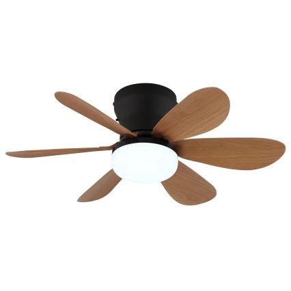 Globo - LED regulējams griestu ventilators LED/5W/230V 2700-6500K brūns + tālvadības pults