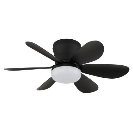 Globo - LED dimējams griestu ventilators LED/5W/230V 2700-6500K melns + tālvadības pults