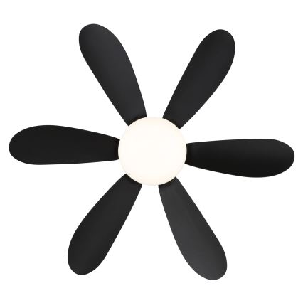 Globo - LED dimējams griestu ventilators LED/5W/230V 2700-6500K melns + tālvadības pults