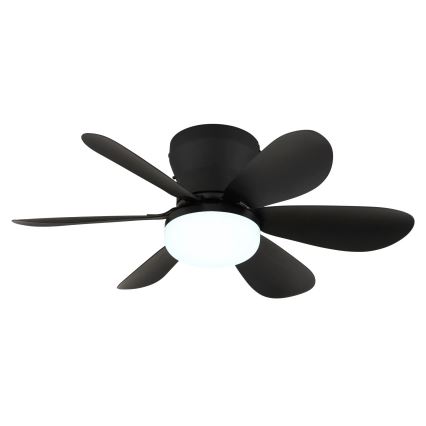 Globo - LED dimējams griestu ventilators LED/5W/230V 2700-6500K melns + tālvadības pults