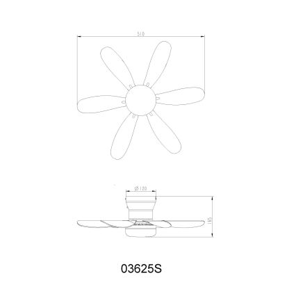 Globo - LED dimējams griestu ventilators LED/5W/230V 2700-6500K melns + tālvadības pults