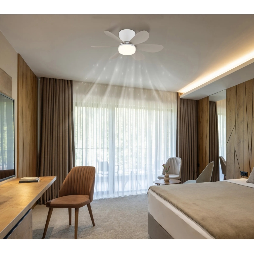 Globo - LED dimējams griestu ventilators LED/5W/230V 2700-6500K bēšs + tālvadība