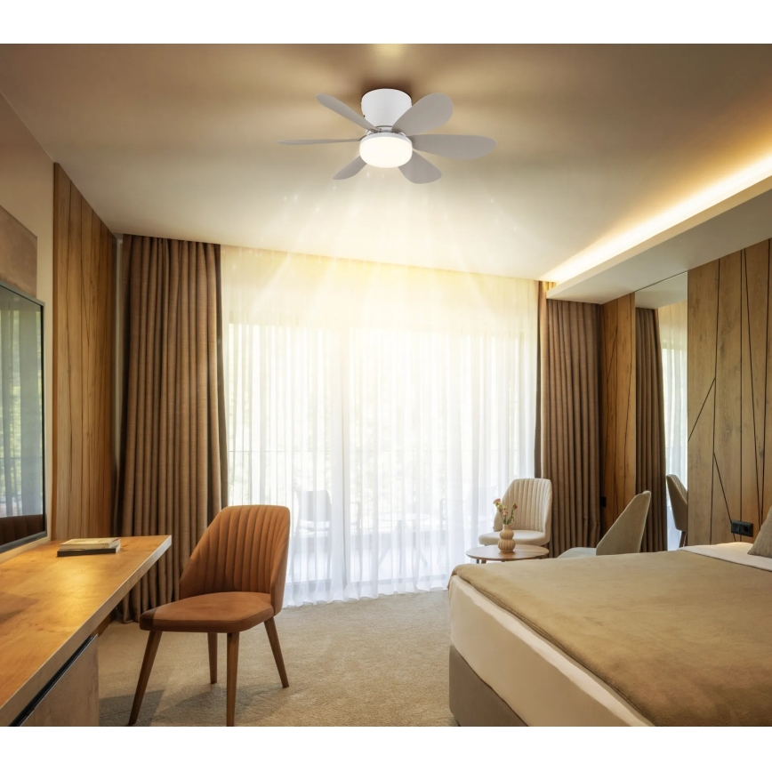 Globo - LED dimējams griestu ventilators LED/5W/230V 2700-6500K bēšs + tālvadība