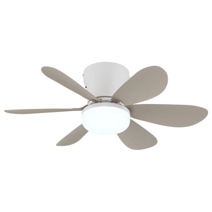 Globo - LED dimējams griestu ventilators LED/5W/230V 2700-6500K bēšs + tālvadība