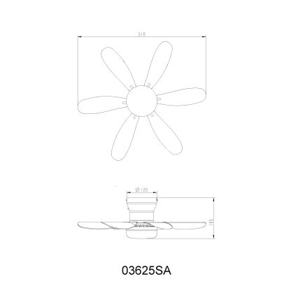Globo - LED dimējams griestu ventilators LED/5W/230V 2700-6500K bēšs + tālvadība