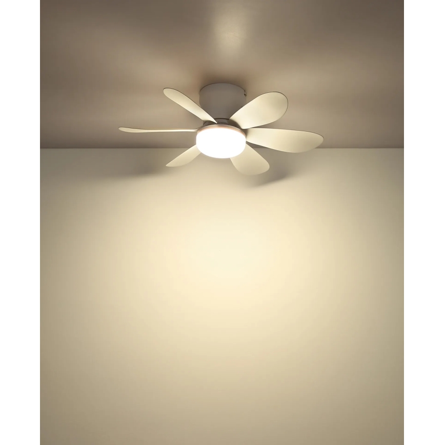 Globo - LED griestu ventilators ar regulējamu spilgtumu LED/5W/230V 2700-6500K balts + tālvadība