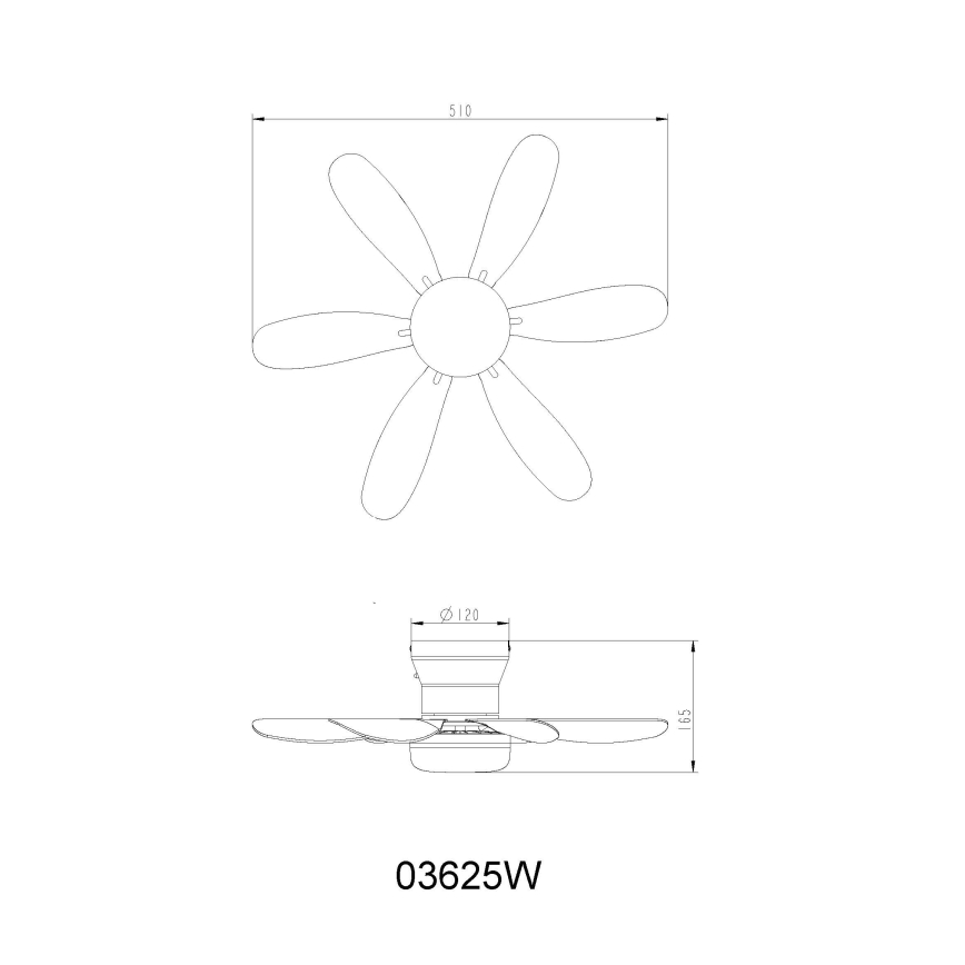 Globo - LED griestu ventilators ar regulējamu spilgtumu LED/5W/230V 2700-6500K balts + tālvadība