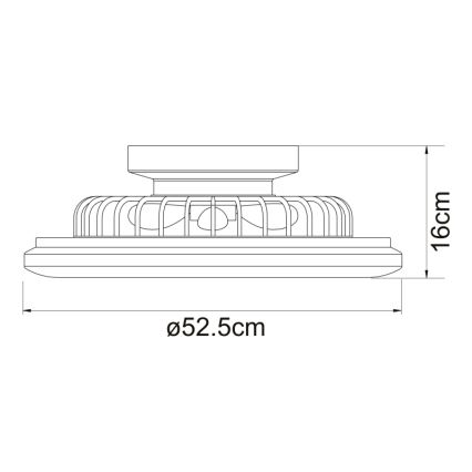 Globo - LED Aptumšojama griestu lampa ar ventilatoru LED/30W/230V 3000-6500K + tālvadības pults