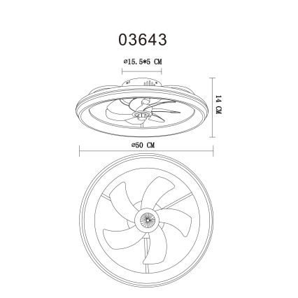 Globo - LED Aptumšojams griestu ventilators LED/40W/230V 3000-6500K + tālvadības pults
