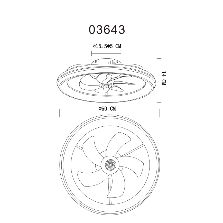 Globo - LED Aptumšojams griestu ventilators LED/40W/230V 3000-6500K + tālvadības pults