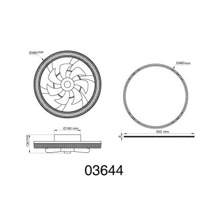 Globo - LED regulējams griestu ventilators LED/30W/230V 2700-6000K + tālvadība