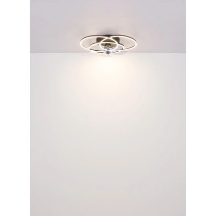 Globo - griestu ventilators ar regulējamu LED apgaismojumu LED/40W/230V 3000-6500K melns + ar tālvadības pulti