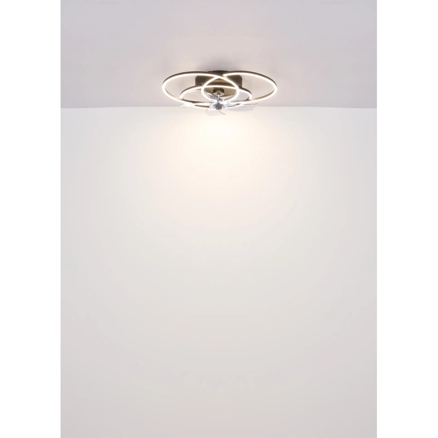 Globo - griestu ventilators ar regulējamu LED apgaismojumu LED/40W/230V 3000-6500K melns + ar tālvadības pulti