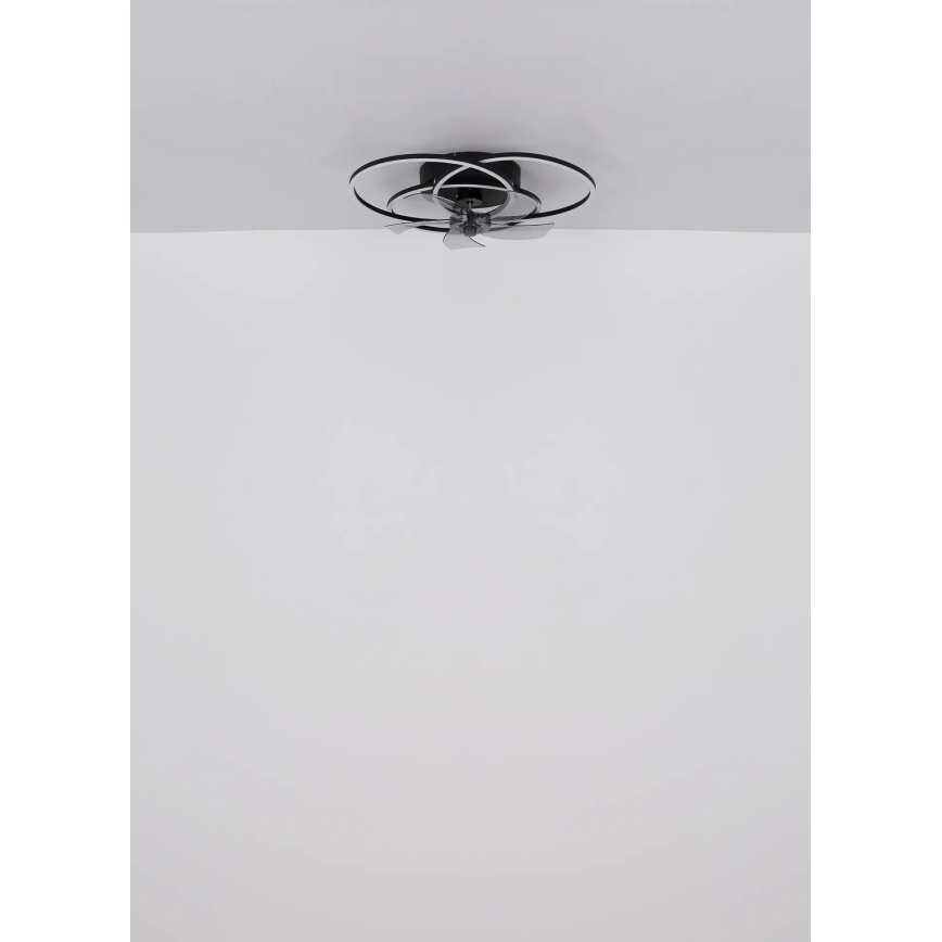 Globo - griestu ventilators ar regulējamu LED apgaismojumu LED/40W/230V 3000-6500K melns + ar tālvadības pulti