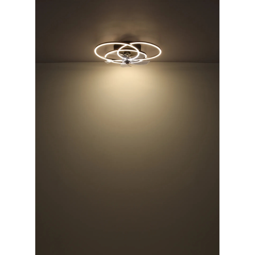 Globo - griestu ventilators ar regulējamu LED apgaismojumu LED/40W/230V 3000-6500K melns + ar tālvadības pulti