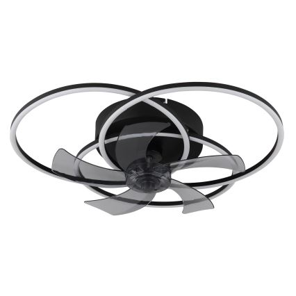 Globo - griestu ventilators ar regulējamu LED apgaismojumu LED/40W/230V 3000-6500K melns + ar tālvadības pulti