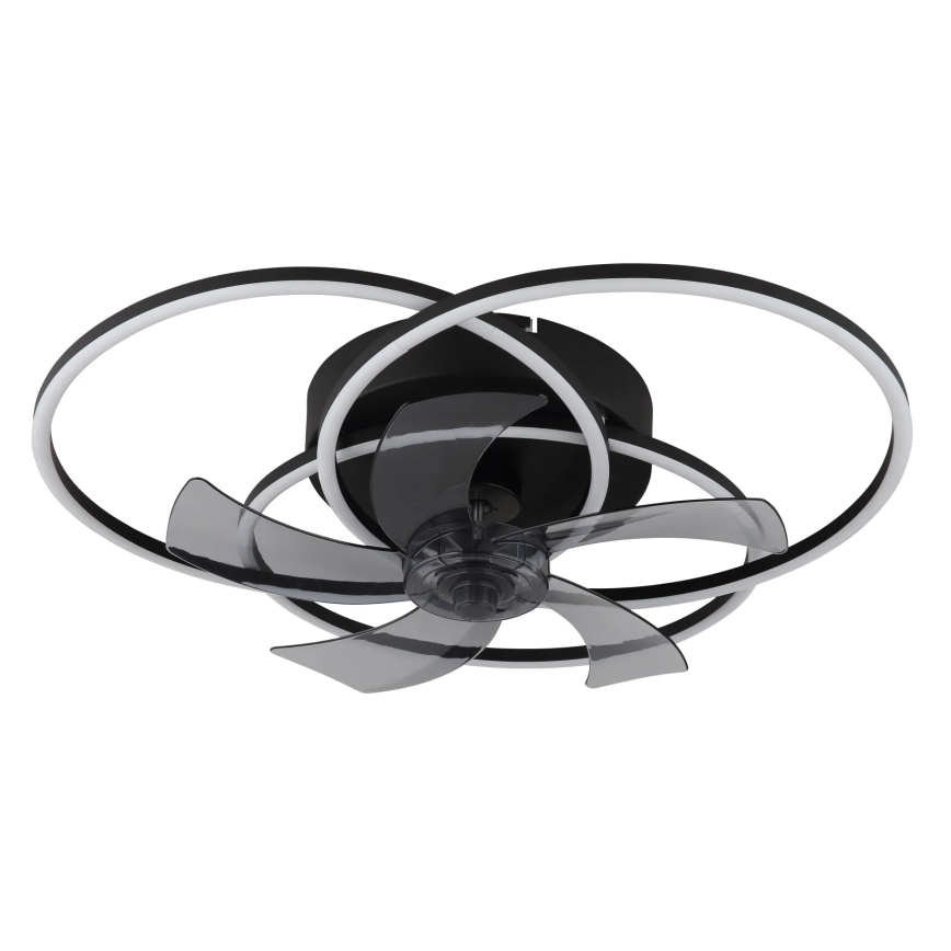 Globo - griestu ventilators ar regulējamu LED apgaismojumu LED/40W/230V 3000-6500K melns + ar tālvadības pulti