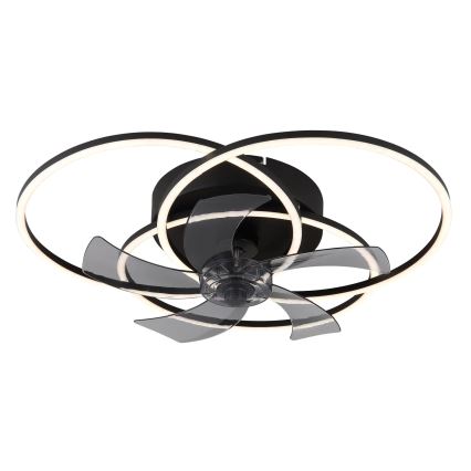 Globo - griestu ventilators ar regulējamu LED apgaismojumu LED/40W/230V 3000-6500K melns + ar tālvadības pulti