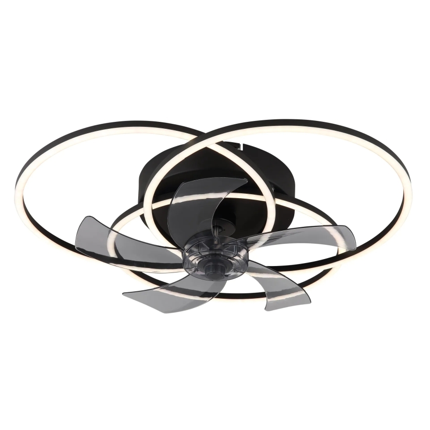Globo - griestu ventilators ar regulējamu LED apgaismojumu LED/40W/230V 3000-6500K melns + ar tālvadības pulti