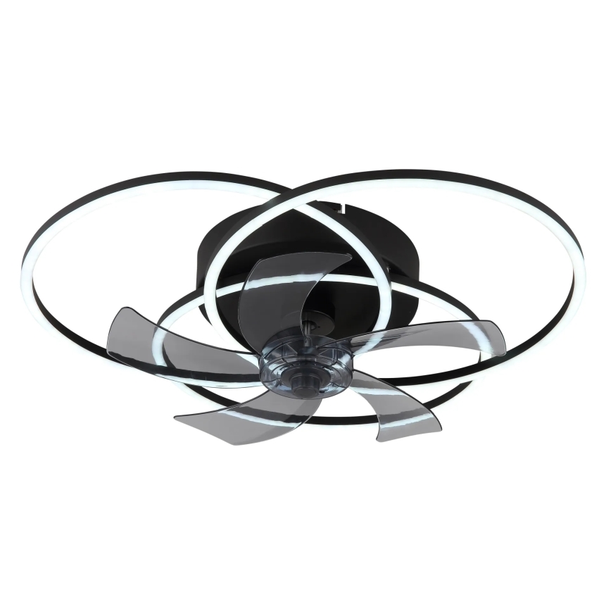 Globo - griestu ventilators ar regulējamu LED apgaismojumu LED/40W/230V 3000-6500K melns + ar tālvadības pulti