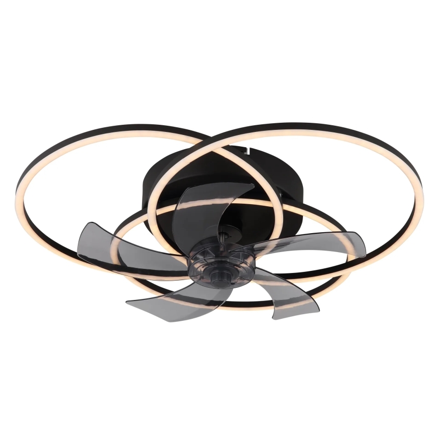 Globo - griestu ventilators ar regulējamu LED apgaismojumu LED/40W/230V 3000-6500K melns + ar tālvadības pulti