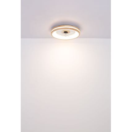 Globo - LED Aptumšojama griestu lampa ar ventilatoru LED/30W/230V 2700-6500K brūna + tālvadības pults