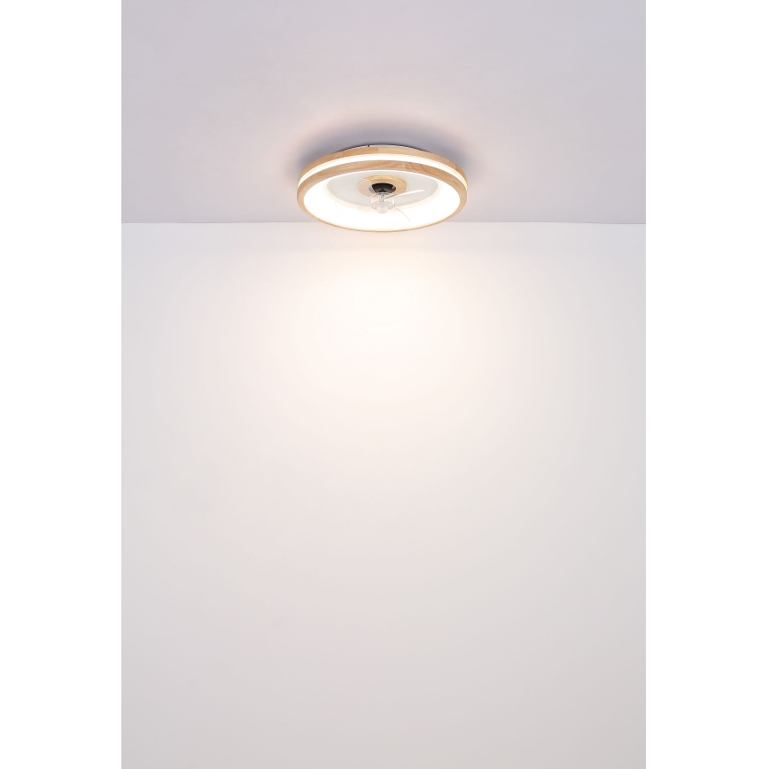 Globo - LED Aptumšojama griestu lampa ar ventilatoru LED/30W/230V 2700-6500K brūna + tālvadības pults