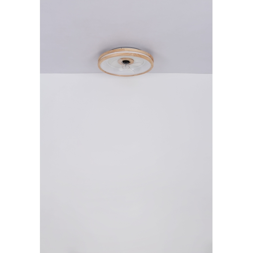 Globo - LED Aptumšojama griestu lampa ar ventilatoru LED/30W/230V 2700-6500K brūna + tālvadības pults
