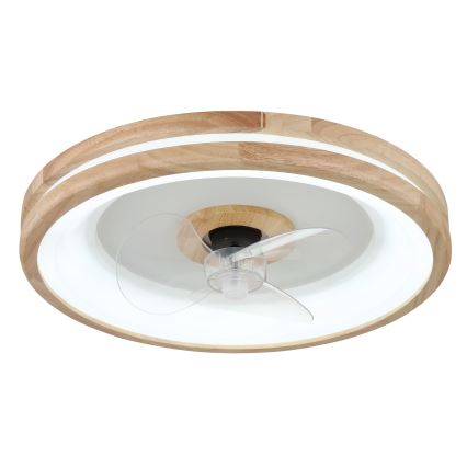 Globo - LED Aptumšojama griestu lampa ar ventilatoru LED/30W/230V 2700-6500K brūna + tālvadības pults