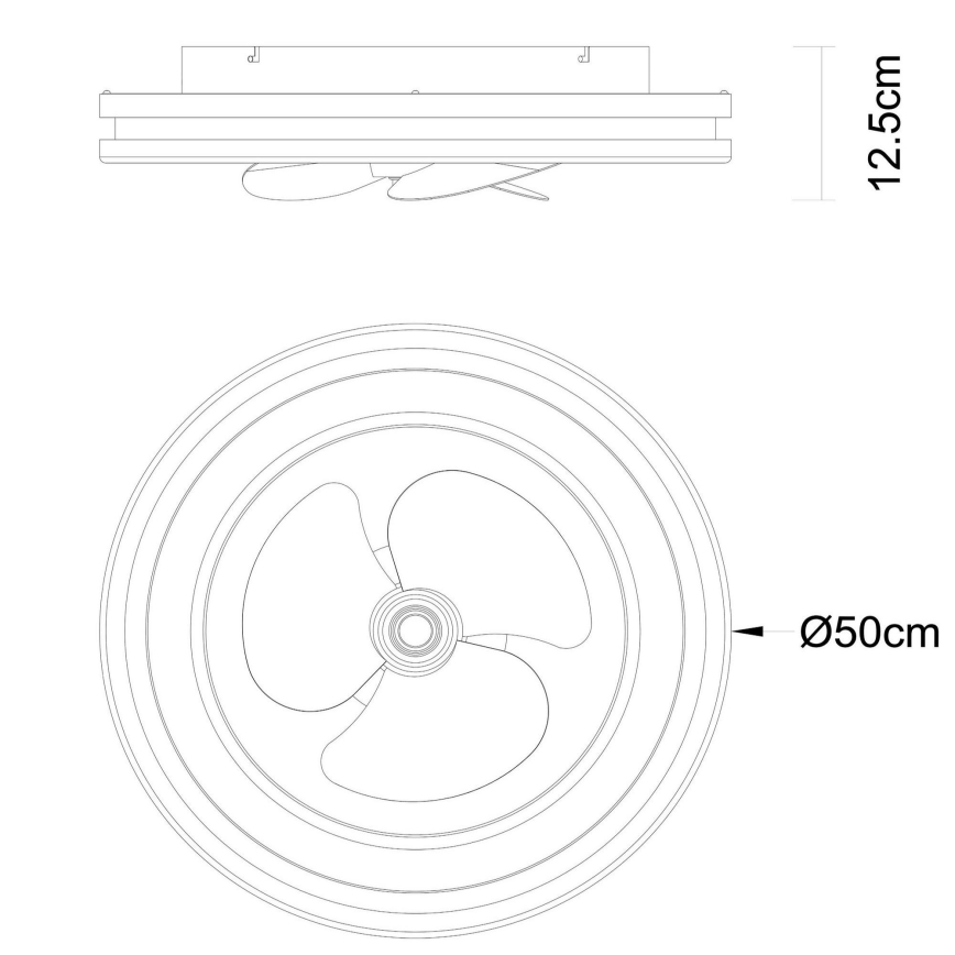 Globo - LED Aptumšojama griestu lampa ar ventilatoru LED/30W/230V 2700-6500K brūna + tālvadības pults