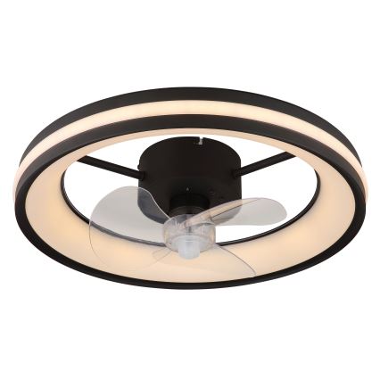 Globo - LED Aptumšojama griestu lampa ar ventilatoru LED/30W/230V 2700-6500K melna + tālvadības pults