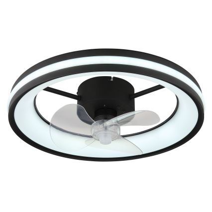 Globo - LED Aptumšojama griestu lampa ar ventilatoru LED/30W/230V 2700-6500K melna + tālvadības pults