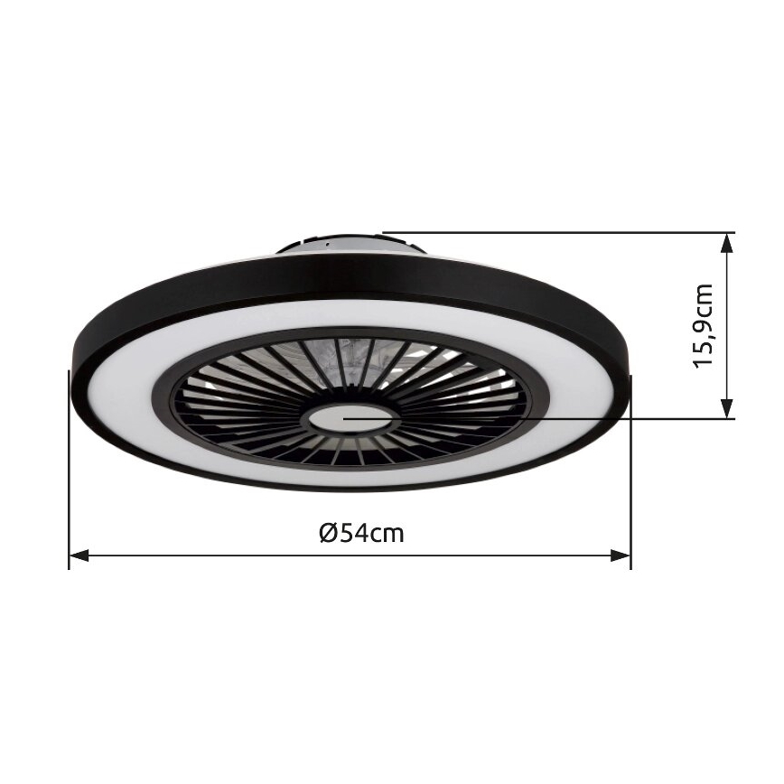 Globo - LED Aptumšojams griestu ventilators LED/45W/230V 3000-6500K + tālvadības pults