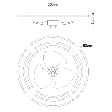 Globo - LED Aptumšojams griestu ventilators LED/32W/230V 2700-6500K + tālvadības pults