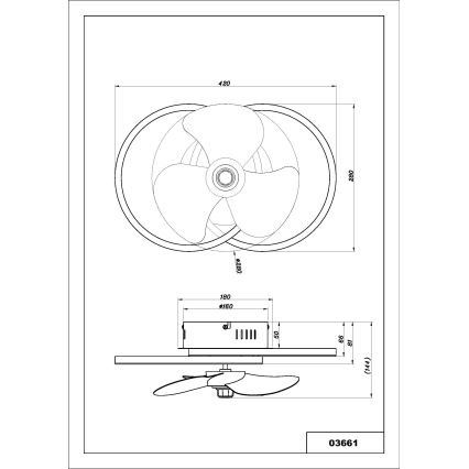 Globo - LED Aptumšojams griestu ventilators LED/24W/230V 2700-6500K + tālvadības pults