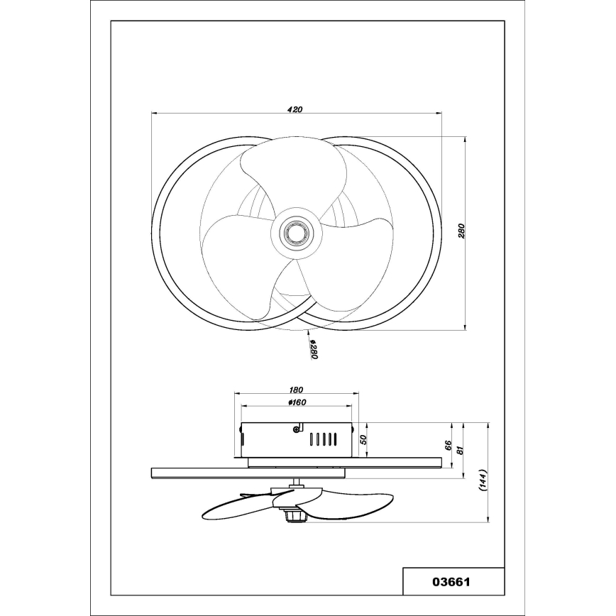Globo - LED Aptumšojams griestu ventilators LED/24W/230V 2700-6500K + tālvadības pults