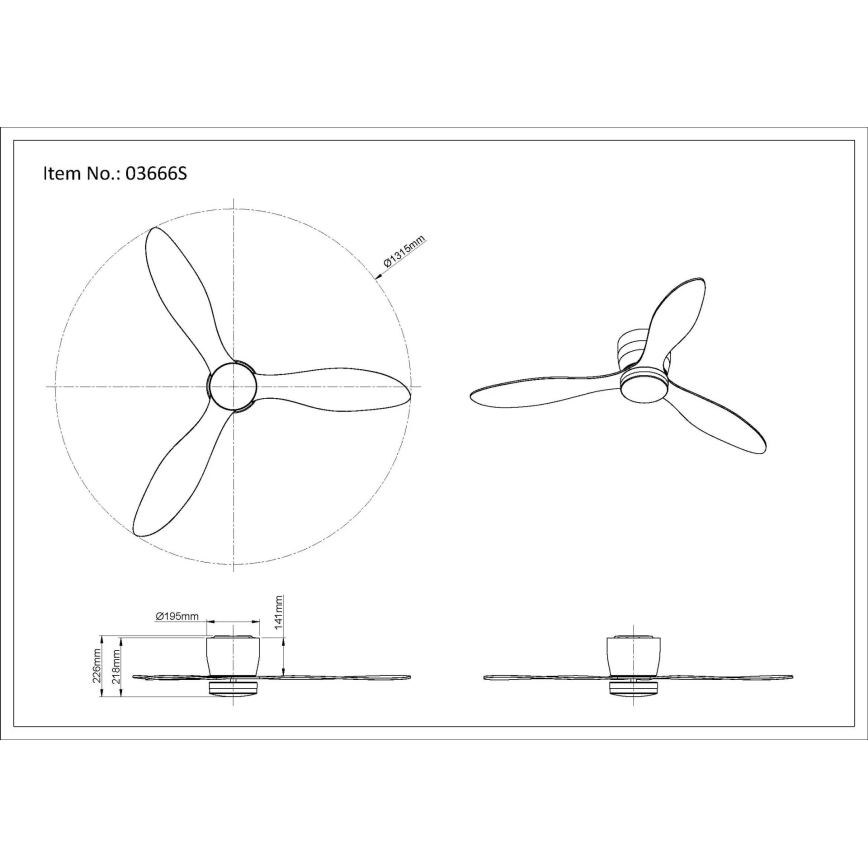 Globo - LED regulējams griestu ventilators LED/20W/230V 3000-6500K + tālvadība