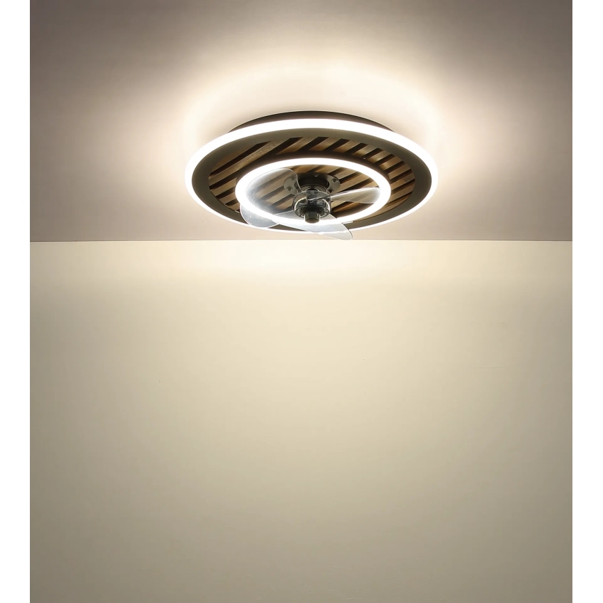 Globo - LED griestu ventilators ar regulējamu apgaismojumu LED/36W/230V 2700-6000K melns + tālvadība