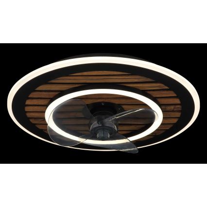 Globo - LED griestu ventilators ar regulējamu apgaismojumu LED/36W/230V 2700-6000K melns + tālvadība