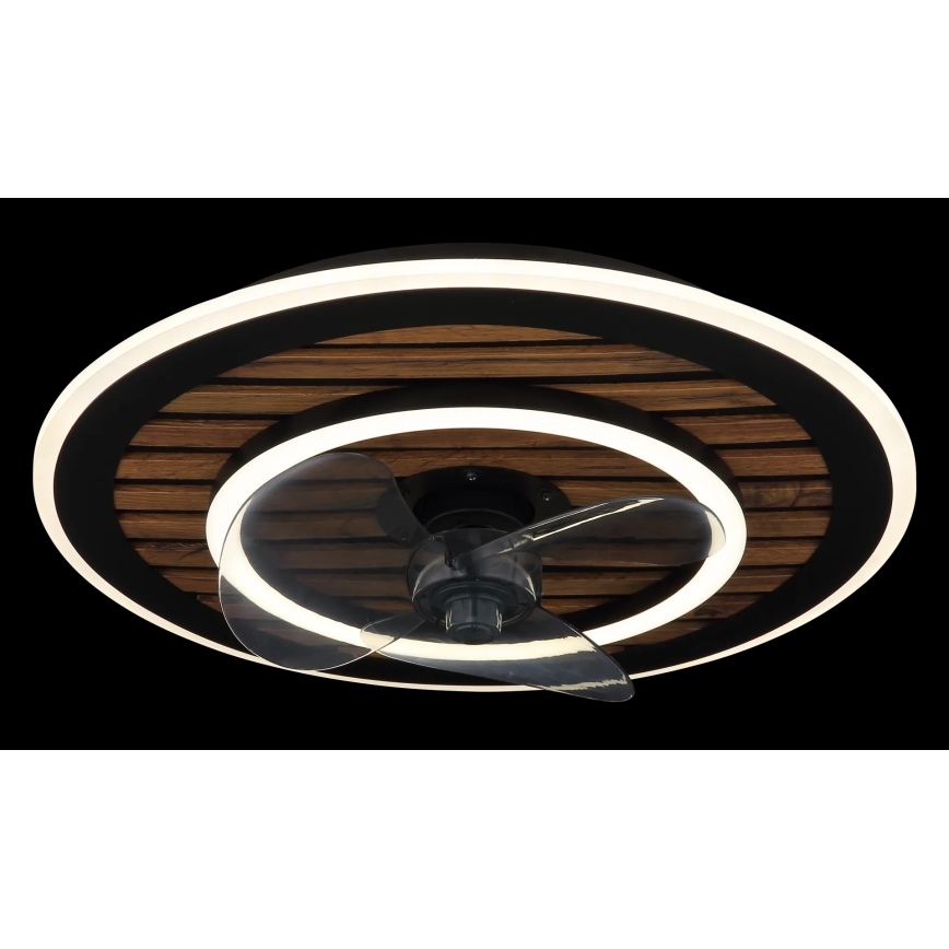 Globo - LED griestu ventilators ar regulējamu apgaismojumu LED/36W/230V 2700-6000K melns + tālvadība
