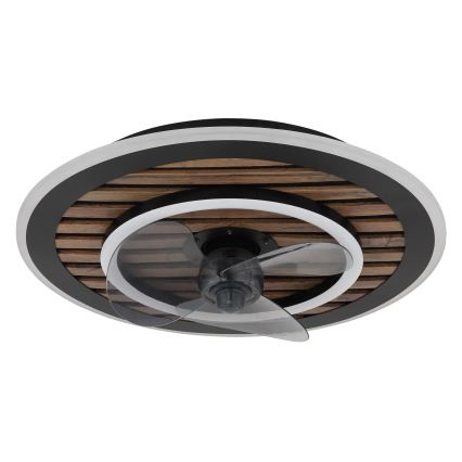 Globo - LED griestu ventilators ar regulējamu apgaismojumu LED/36W/230V 2700-6000K melns + tālvadība
