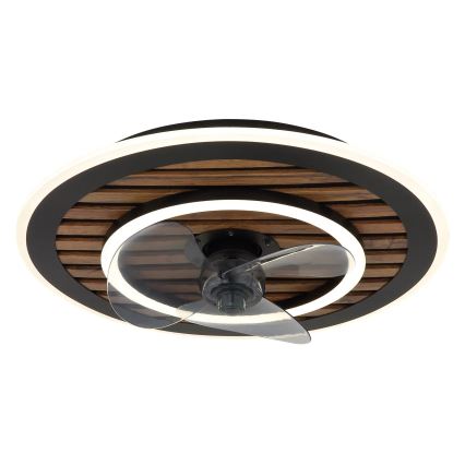 Globo - LED griestu ventilators ar regulējamu apgaismojumu LED/36W/230V 2700-6000K melns + tālvadība