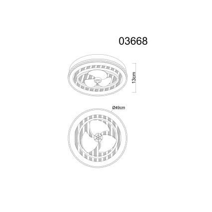 Globo - LED griestu ventilators ar regulējamu apgaismojumu LED/36W/230V 2700-6000K melns + tālvadība