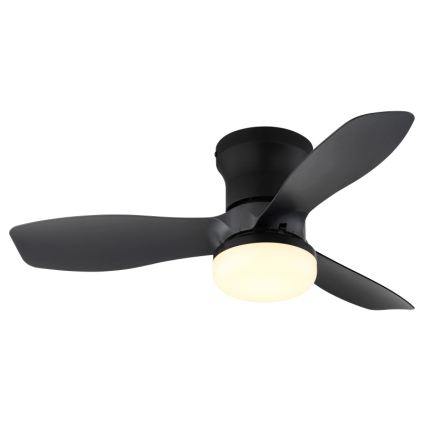 Globo - Aptumšojams griestu ventilators ar LED/15W/230V 2700-6500K, melns + tālvadība