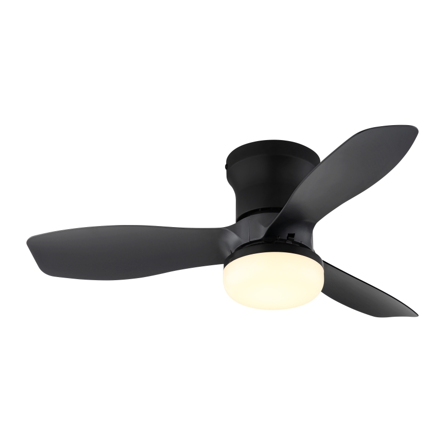 Globo - Aptumšojams griestu ventilators ar LED/15W/230V 2700-6500K, melns + tālvadība