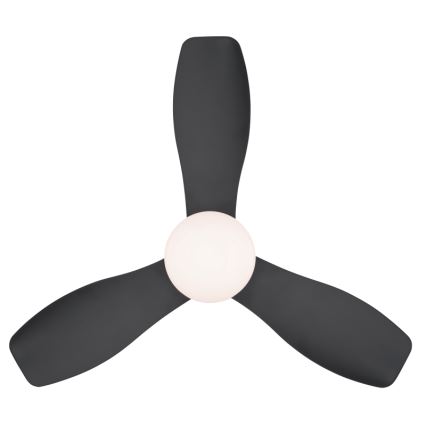 Globo - Aptumšojams griestu ventilators ar LED/15W/230V 2700-6500K, melns + tālvadība